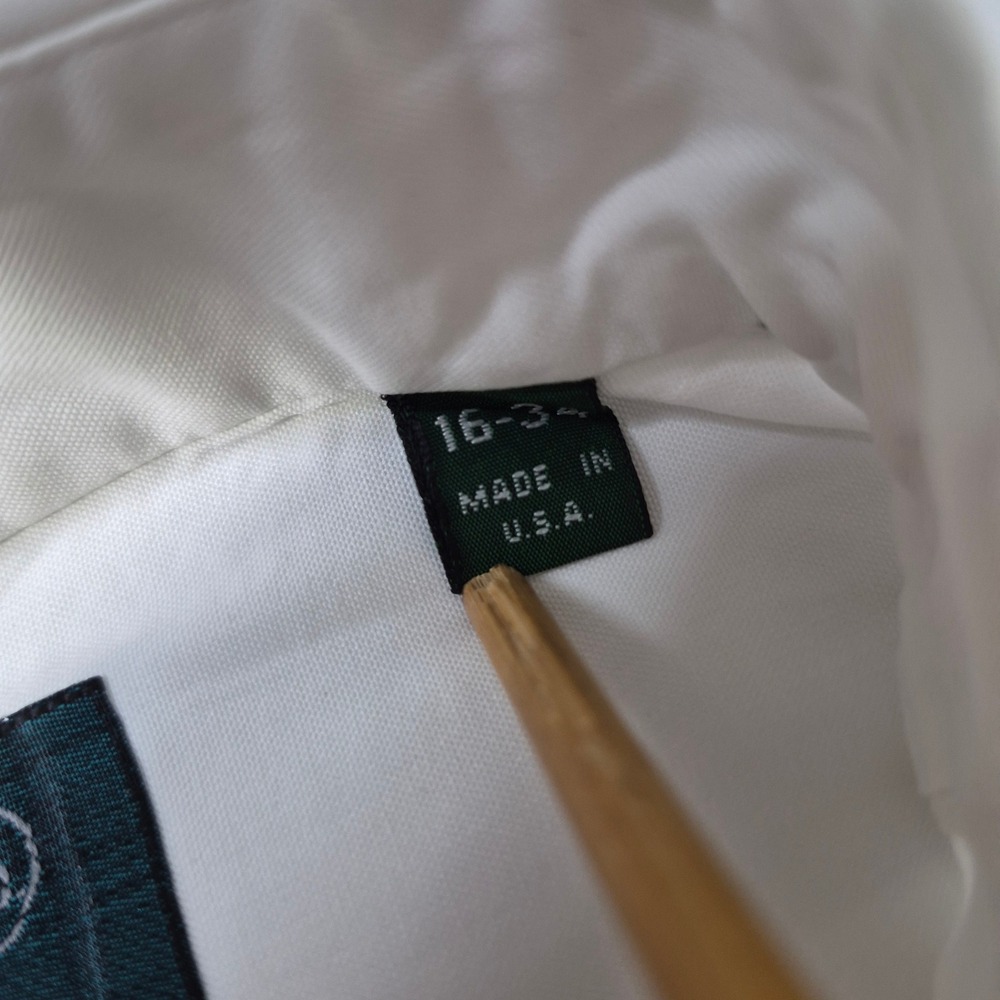 Gitman Bros Dress Shirt Mens 16-34 White Cotton Pinpoint Oxford TTX USA Parisian - Picture 4 of 9